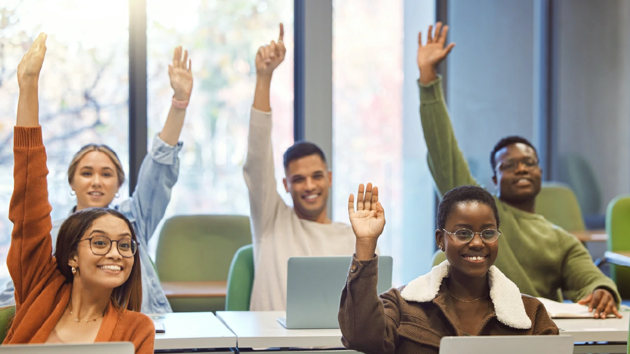 Alumnos universitarios con dudas en clase