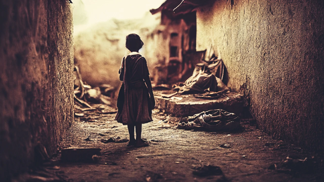 Niño en condiciones de pobreza